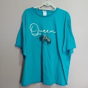 Delta Pro Weight Teal Queen Bee Graphic T-Shirt Size 3xl